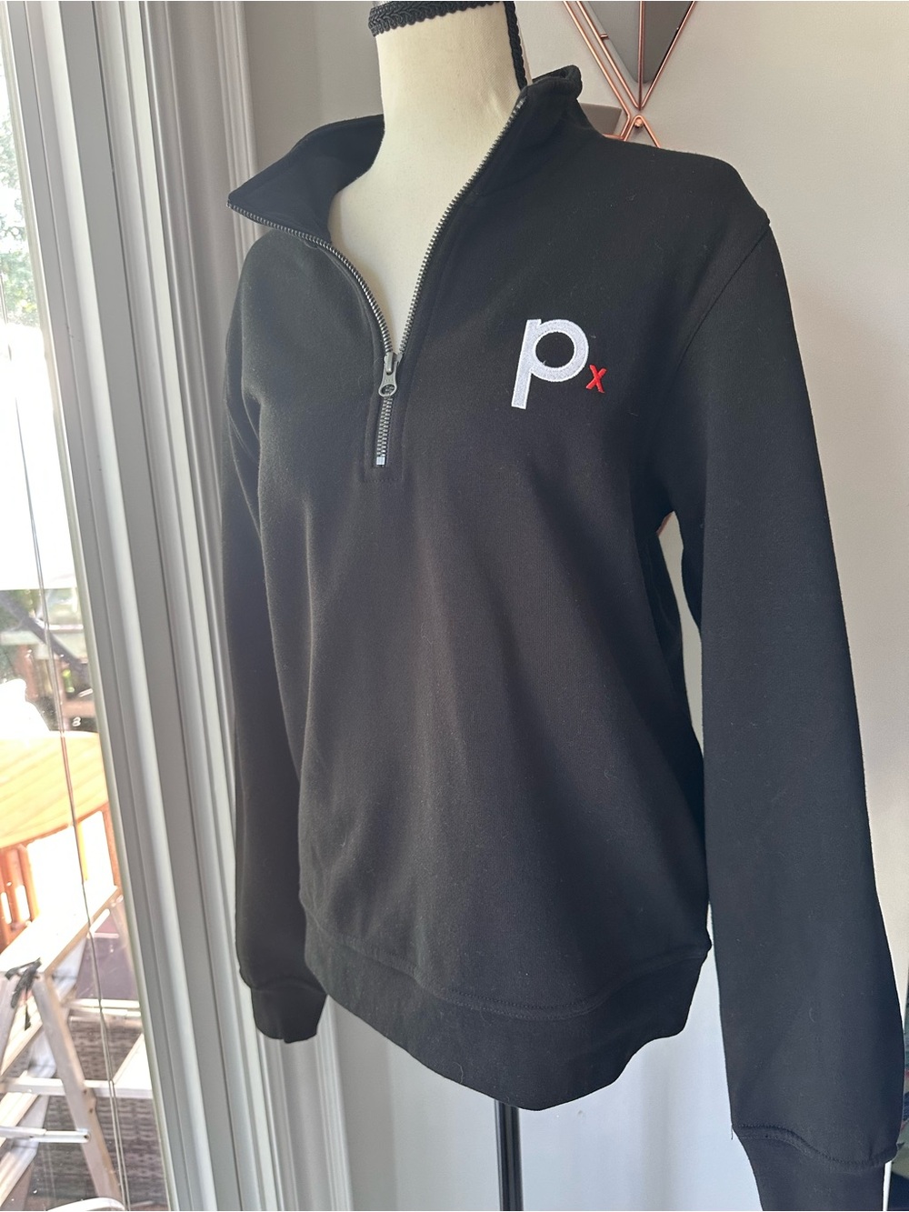 PEACE COLLECTIVE Black Half-Zip Unisex Women’s Men's Sweatshirt Size Small